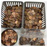 Canadian Copper Pennies - 1940s-2009, Mostly 1960s-1980s, 7 lb 14.4 oz