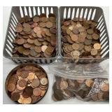 Canadian Copper Pennies - 1940s-2009, Mostly 1960s-1980s, 7 lb 14.4 oz