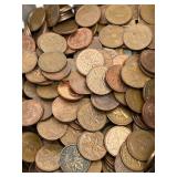 Canadian Copper Pennies - 1940s-2009, Mostly 1960s-1980s, 7 lb 14.4 oz