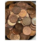 Canadian Copper Pennies - 1940s-2009, Mostly 1960s-1980s, 7 lb 14.4 oz