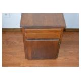 Nightstand - Oak Wood Finish - 2 Drawers & Lower Cabinet - 16 W x 14 D x 24 H