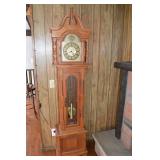 Tempus Fugit Grandfather Clock - Oak Case with Glass Door & Weights