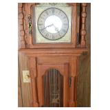 Tempus Fugit Grandfather Clock - Oak Case with Glass Door & Weights