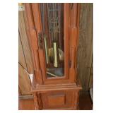 Tempus Fugit Grandfather Clock - Oak Case with Glass Door & Weights