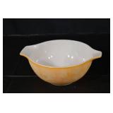 Ceramic Bowls Set of 2 - Peach/Orange with Pour Spout & Green with Light Blue Interior