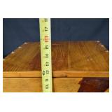 Pine 2-Drawer Nightstand Chest - Brass Knob Hardware, Approx 15x16x12 in