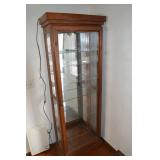 Curio Cabinet with Glass Doors & Shelves - 74 in Tall