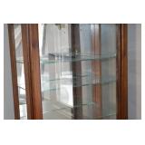 Curio Cabinet with Glass Doors & Shelves - 74 in Tall
