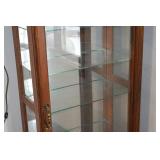 Curio Cabinet with Glass Doors & Shelves - 74 in Tall
