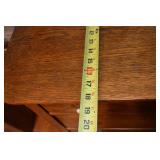 Chest of Drawers - Oak Finish Tall 6-Drawer Dresser with White Ceramic Knobs