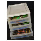 4-Drawer Plastic Tool Organizer - Assorted Hand Tools (Pliers, Screwdrivers, Hex Keys)