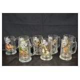 Schmidt Beer Collector Series Glass Mugs - Set of 9