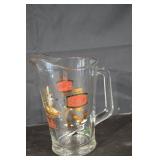 Schmidt Glass Beer Pitcher - Clear Crystal with Schmidt Label & Eagle Motifs