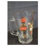 Schmidt Glass Beer Pitcher - Clear Crystal with Schmidt Label & Eagle Motifs