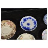 Assorted Floral China Plates & Bowls - Occupied Japan Marks, Cream & Blue Patterns