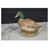 ZAVORI Mallard Duck Decoy Pair - Hand-Carved Wood Display Ducks, Green Heads