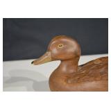 Porcelain Wooden Duck Decoy  Hollow Body