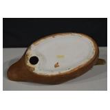 Porcelain Wooden Duck Decoy  Hollow Body