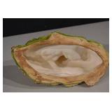 Fox Family Figurine - Hand-Painted Resin Sculpture with Cubs on Green Base