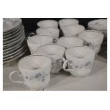 Johann Haviland Bavaria Germany Blue Floral Dinnerware Set - Plates, Cups & Saucers