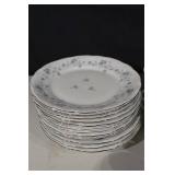 Johann Haviland Bavaria Germany Blue Floral Dinnerware Set - Plates, Cups & Saucers