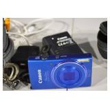 Canon PowerShot Silver Digital Camera & Canon PowerShot Blue Digital Camera & Kodak EasyShare CX7300