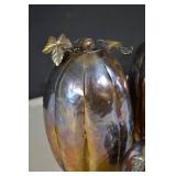 Iridescent Metal Pumpkin Sculpture Set - 3-Piece Decor