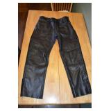 ZAD Leather and Cycle Motorcycle Pants - Black Leather, Size 40