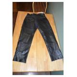 ZAD Leather and Cycle Motorcycle Pants - Black Leather, Size 40