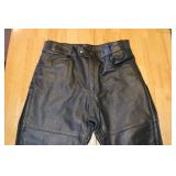 ZAD Leather and Cycle Motorcycle Pants - Black Leather, Size 40