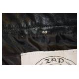 ZAD Leather and Cycle Motorcycle Pants - Black Leather, Size 40