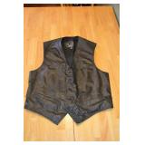 ARSCO Tailored Leather Vest - Black, Size M - Made in India