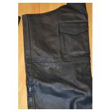 USA Dream Apparel Leather Pants - Size L - Black Leather-Look