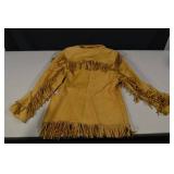 Buckskin Fringe Leather Jacket - Size 20