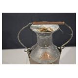 Vintage Metal Oil Can with Wood Handle - Rustic Industrial Collectible