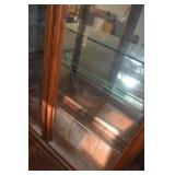 Wood Display Cabinet with Glass Front - 2 Doors, Glass Shelves