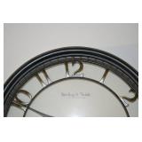 Sterling & Noble Clock Company Wall Clock - Mfg No. 9 - Black Frame, Gold Numerals