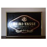 Demi-Tasse Coffee Cream Liqueur Sign - Vintage Advertising Framed Panel