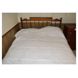 Wooden Bed Frame with Headboard & Footboard - Full/Double Size, Turned Posts