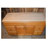 Oak Base Cabinet with 4 Drawers & 2 Doors - 48in Wide