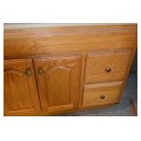 Oak Base Cabinet with 4 Drawers & 2 Doors - 48in Wide