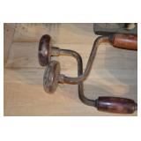 Vintage Hand Plane & Double-Handled Brace Drill with Auger Bit