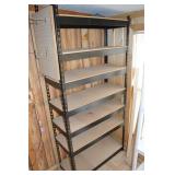 Six-Shelf Steel Storage Rack with Pegboard Side Panel
