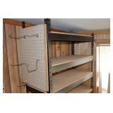 Six-Shelf Steel Storage Rack with Pegboard Side Panel