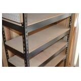 Six-Shelf Steel Storage Rack with Pegboard Side Panel
