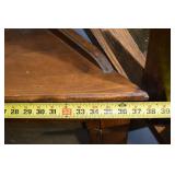 Vintage Oak Corner Cabinet with Wire Mesh Doors - 2 Shelves