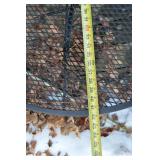 Round Metal Patio Table - 40 Inch Mesh Top, Outdoor Deck Garden