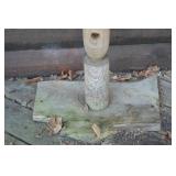 Hand-Carved Wooden Birdhouse on Turned Post Pedestal - Rustic Garden Decor