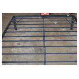 Black Metal Bed Frame with Slats Queen Size