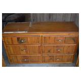 Vintage Cabinets - 2 Tall Chests & Wide Dresser with Top Cabinet